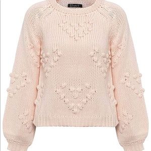 🍓EUC Oversized Knit Sweater with Poms